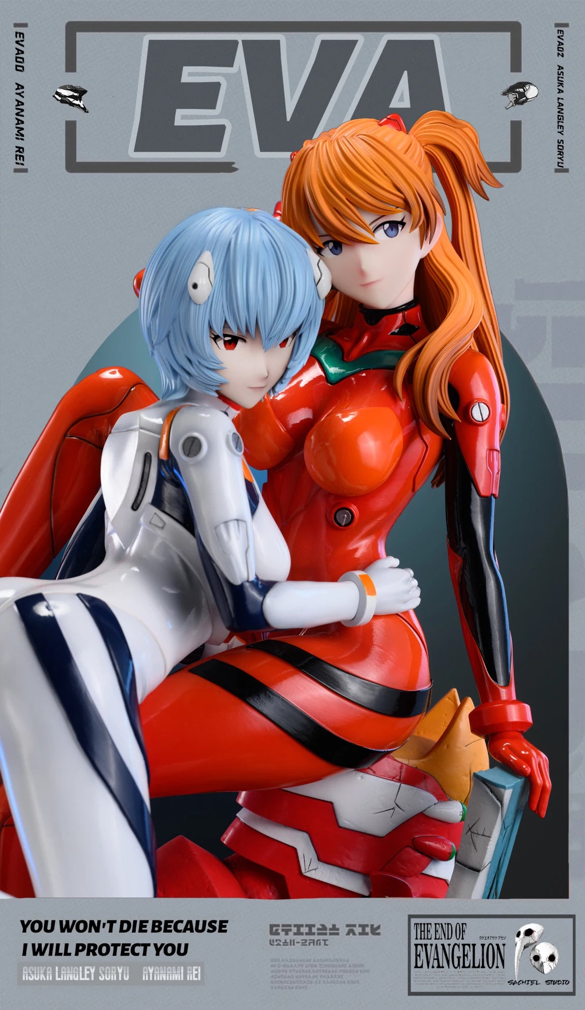 1/4 Scale Asuka Langley Soryu & Ayanami Rei-EVA-SACHIEL STUDIO 1