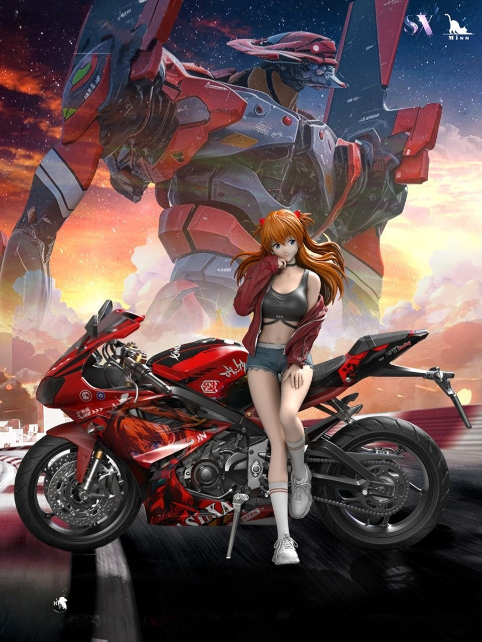 Motorcycle Asuka with LED-EVA-MISS & SX Studio