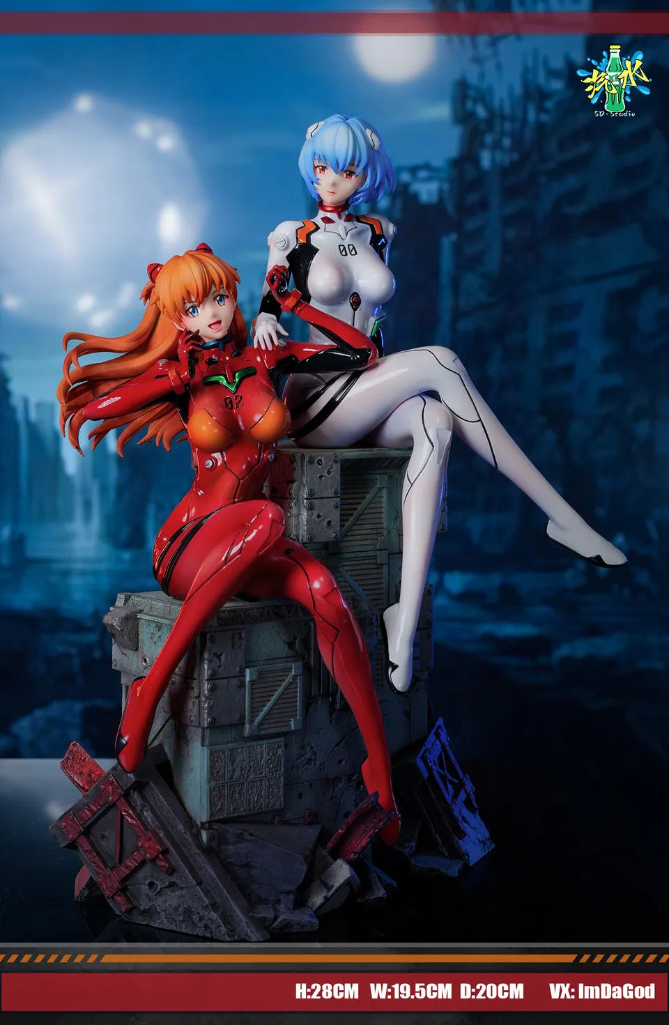 1/6 Scale Asuka and Ayanami Rei-(EVA) Neon